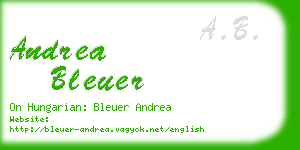 andrea bleuer business card